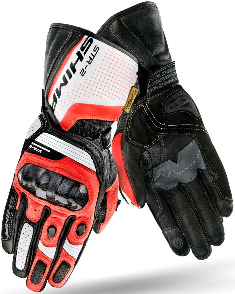 SHIMA STR-2 Motorrad Handschuhe schwarz/weiß/rot M Abbildung 3