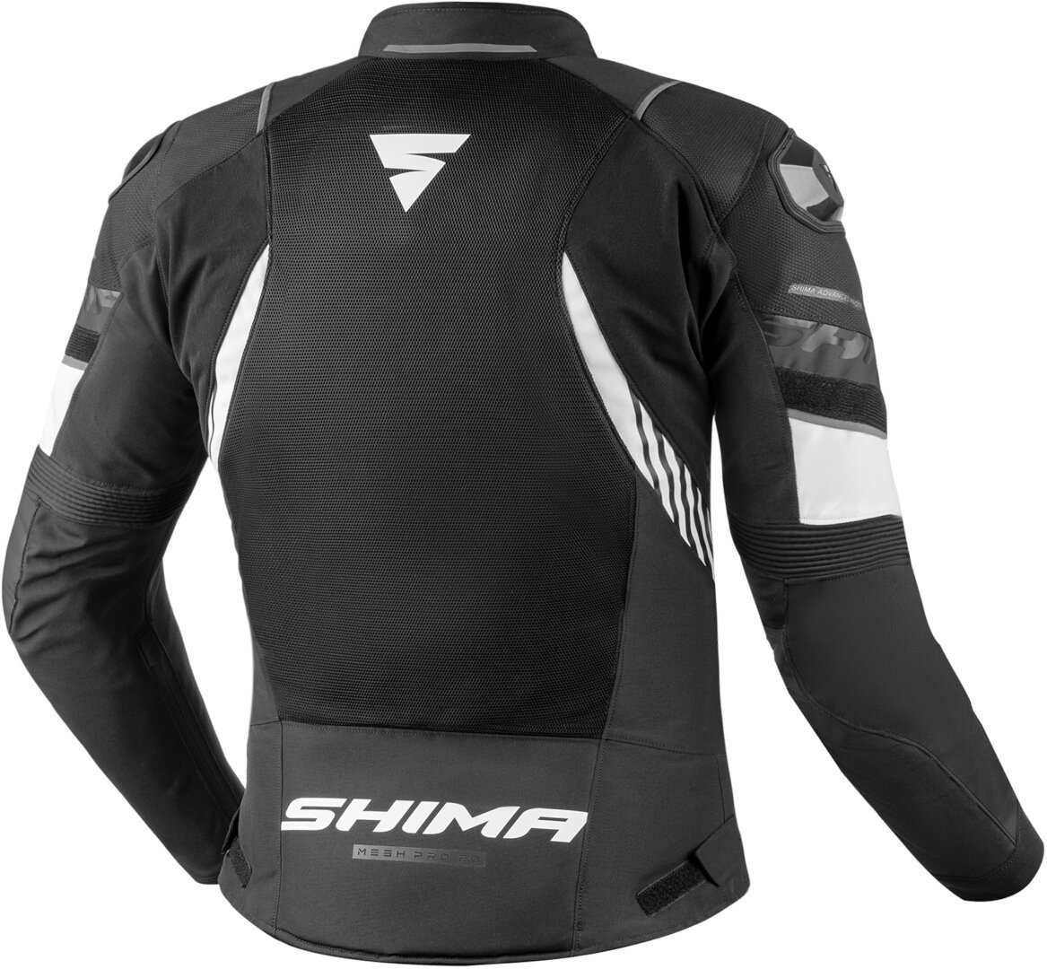 SHIMA Mesh Pro 2.0 Motorcykel Textil Jacka svart/vitt M Figur 2