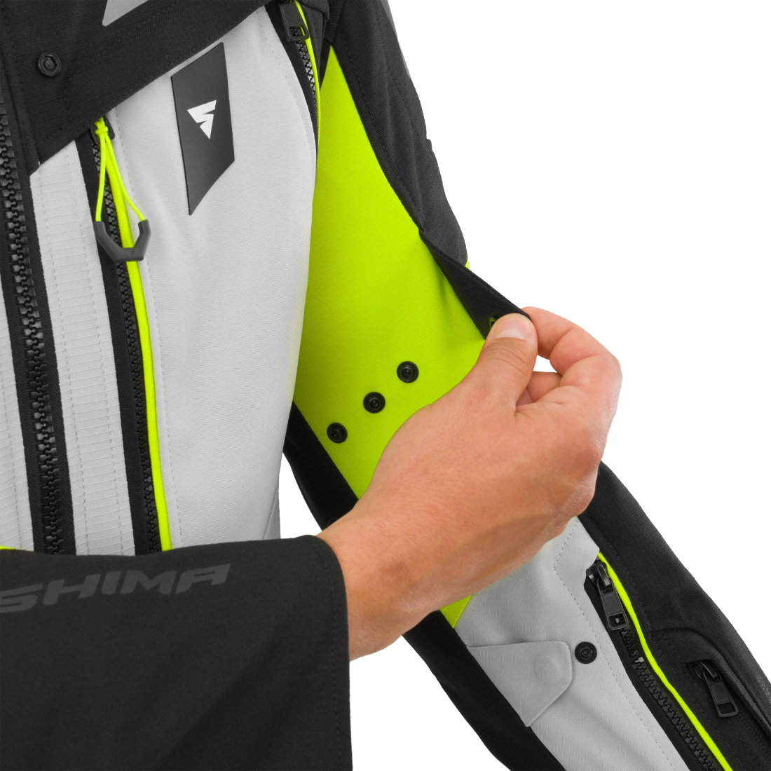 SHIMA Dune 2.0 Motorcycle Textile Jacket black/white/yellow XL Figure 26