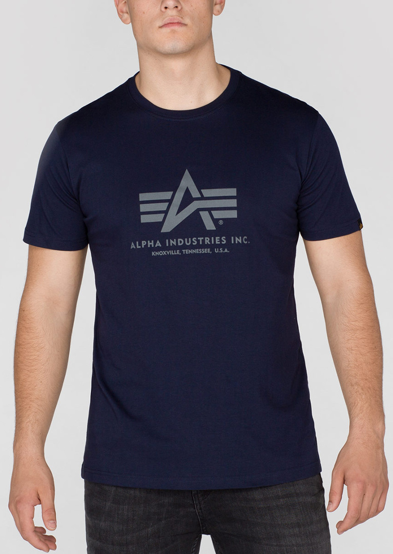 Alpha Industries Basic Tričko modrá/šedá S Obrázek 3