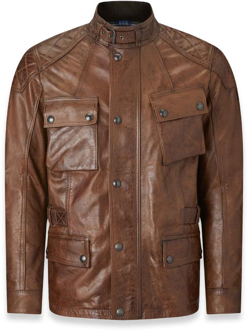 Belstaff Turner Motorcycle Leather Jacket brown 4XL Figure 1