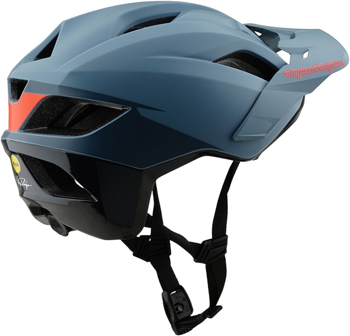 Side view of Troy Lee Designs Mips Flowline SE Trooper Bicycle Helmet