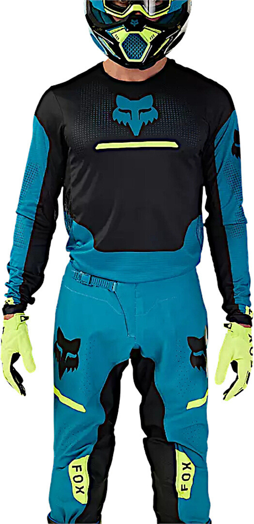 FOX Flexair Optical Motocross bukser blå/sort 38 Figur 1