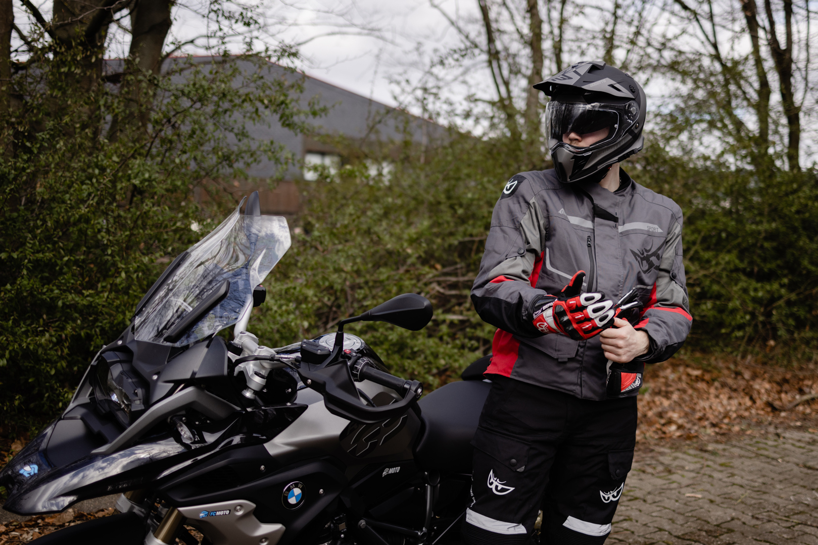 Berik Tourer Waterproof Motorcycle Textile Jacket grey/red 60 Figure 3