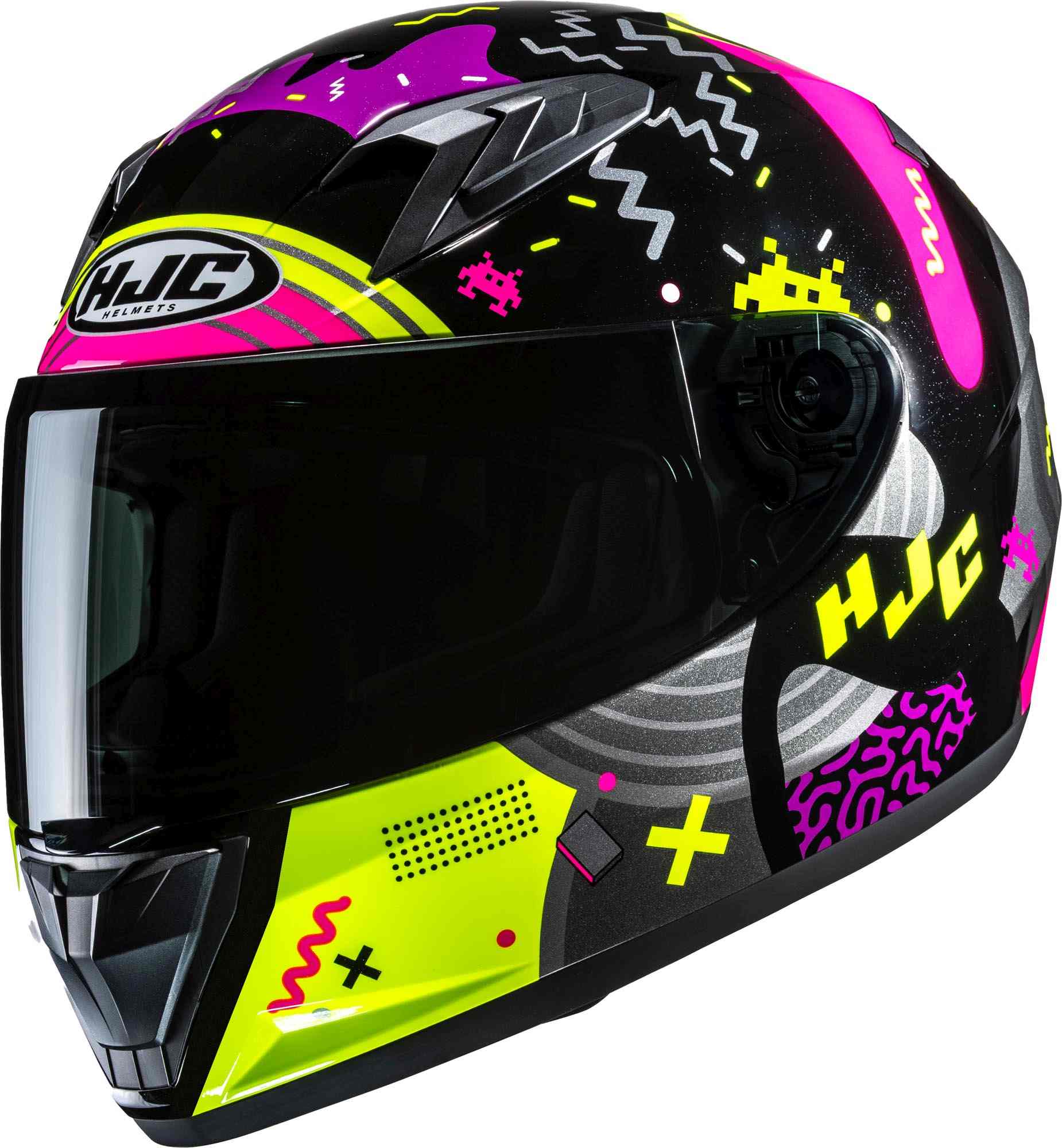 hjc black and pink helmet CS-MX 2 Madax Black-Green-Pink MC-84SF Motorangutan and the liner keeps things dry and fresh even on long rides HJC C91 Modular Helmet Taly