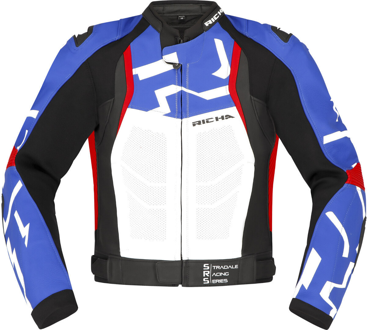 Richa Stradale perforated Motorcycle Leather Jacket blue/white/black/red 60 Figure 2