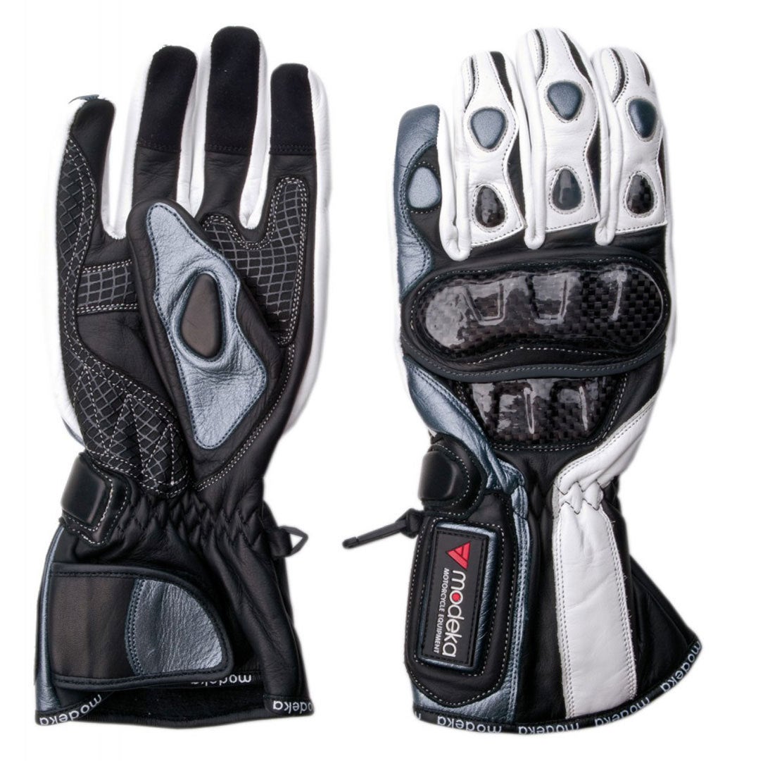 Modeka Sportie Handschuhe schwarz/weiß 9 Abbildung 1