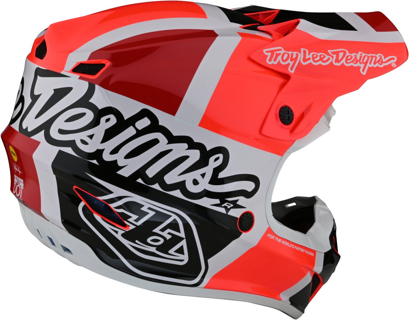 Troy Lee Designs SE4 Polyacrylite MIPS Quattro Motocross Helm orange/rot S (55/56) Abbildung 5