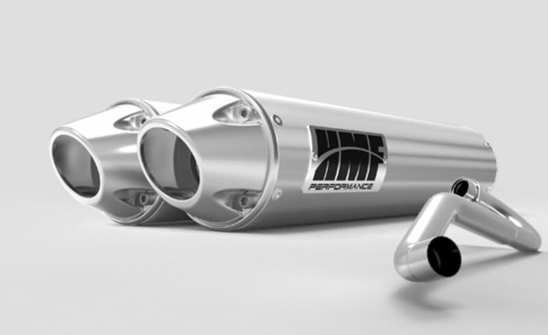 hmf Dual Performance Series Silencer - Oțel inoxidabil periat/Euro Polaris RZR Figura 1