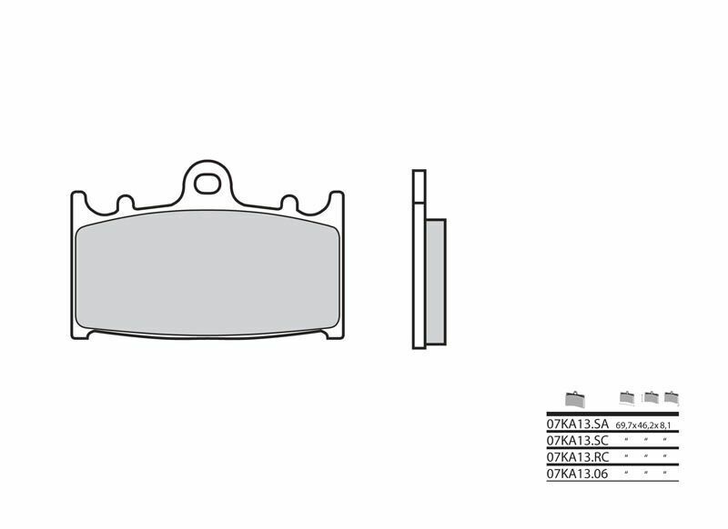 Brembo S.p.A. Plăcuțe de frână din metal sinterizat pe stradă - 07KA13SA Figura 2