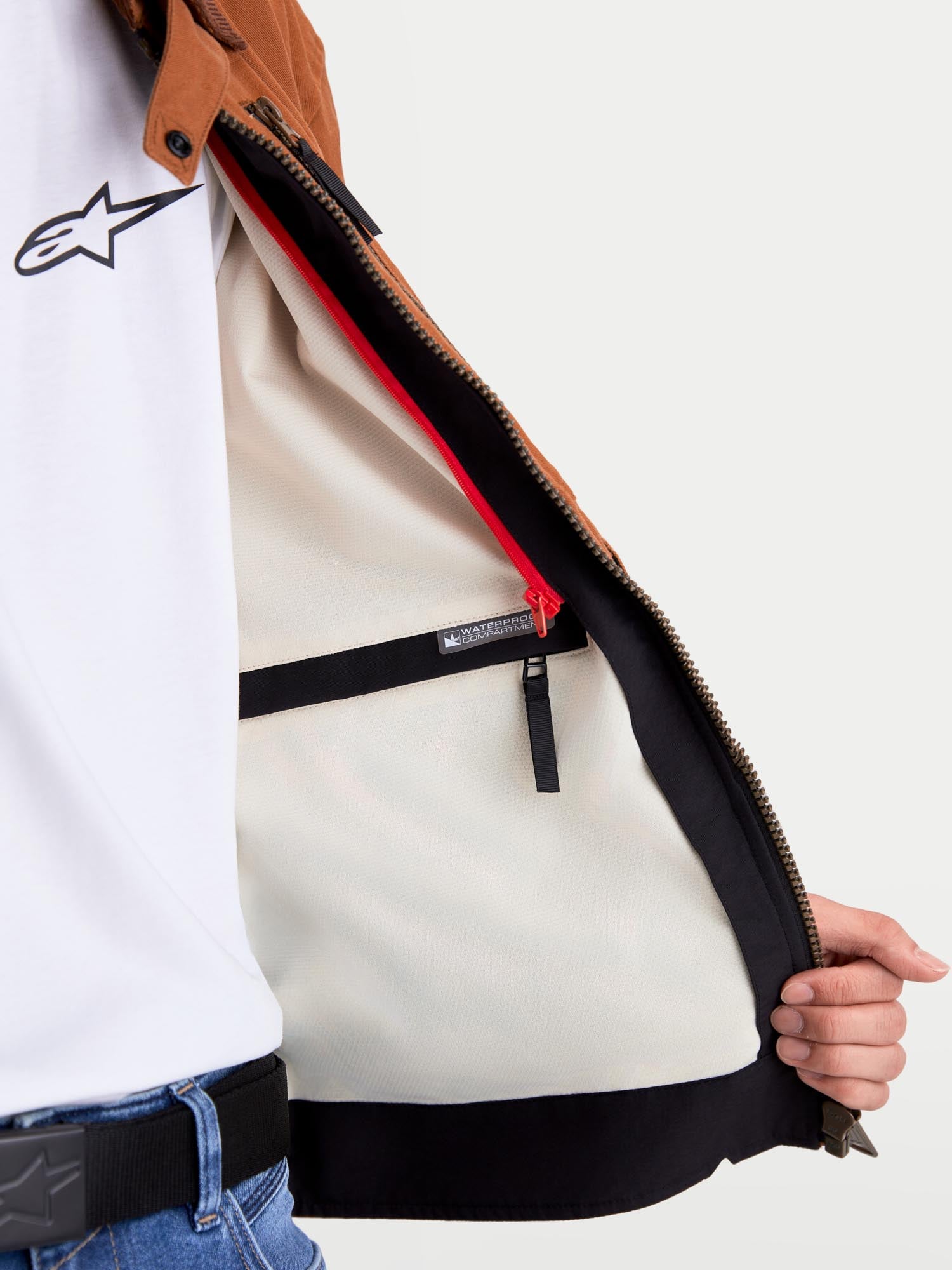 Alpinestars Mustang Jachetă textilă impermeabilă pentru motociclete Maro XL Figura 14