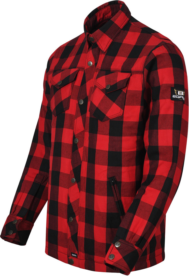 Bores Lumberjack Basic Motorcycle Shirt red/black XL Figure 2