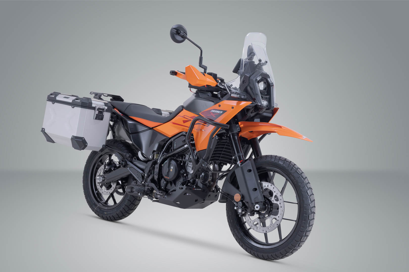 Sistem de carcasă din aluminiu SW-Motech TRAX ADV - Argintiu. 45/45 l. KTM 125 SMC R, 250 Adv, 390 Adv. Figura 2