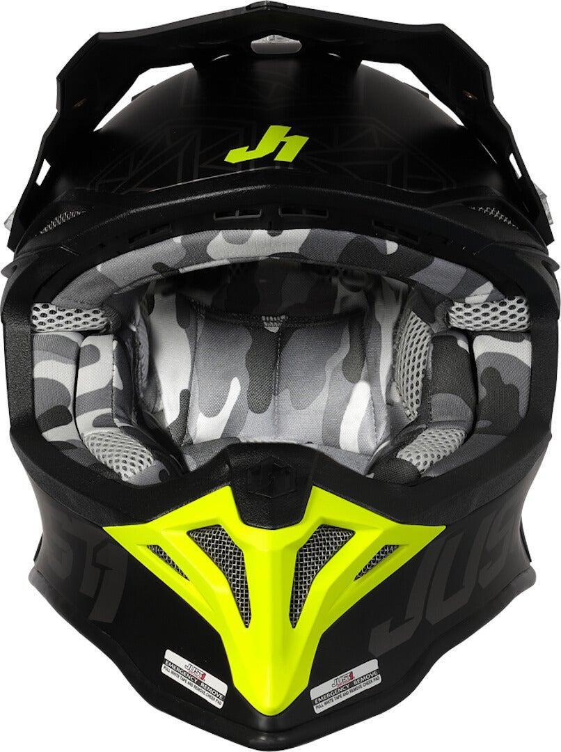 Just1 J39 Kinetic Motocross hjelm grå/sort XL (61/62) Figur 4