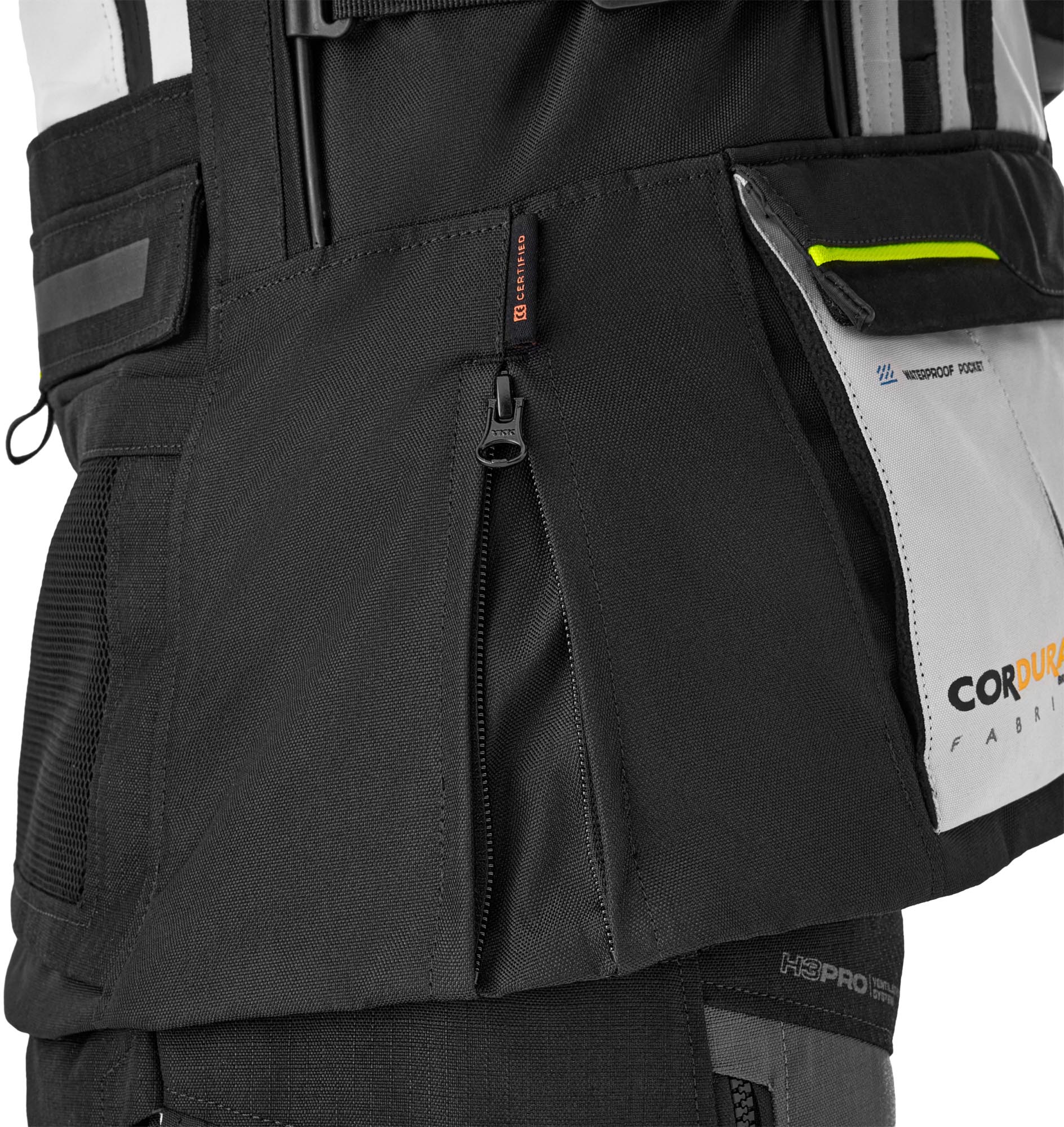 SHIMA Tracker Dámská motocyklová textilní bunda bílá/šedá/žlutá XS Obrázek 10