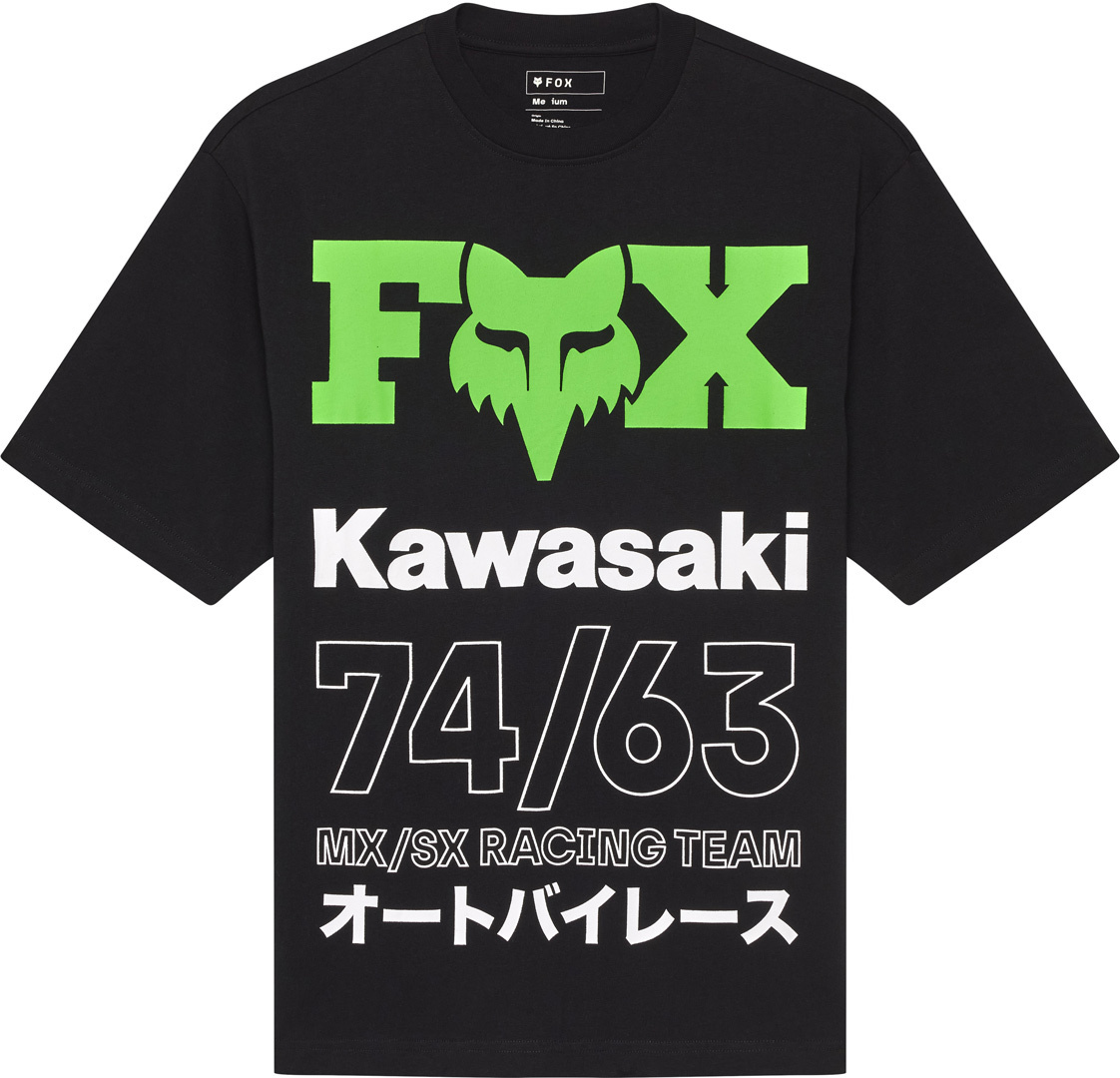 FOX Kawasaki Oversized Triko černá XL Obrázek 1