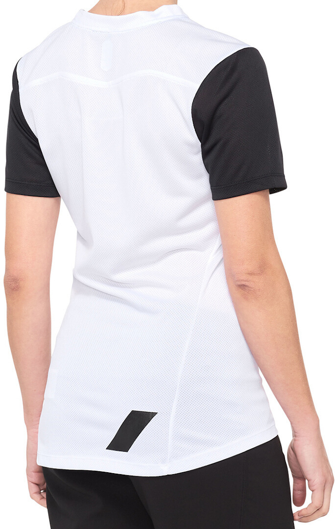 100% Ridecamp Tricou pentru biciclete cu mânecă scurtă pentru doamne Alb/Negru L Figura 2