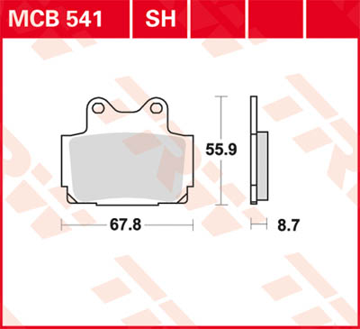 TRW Lucas Sinterbelag MCB541SH Figur 1