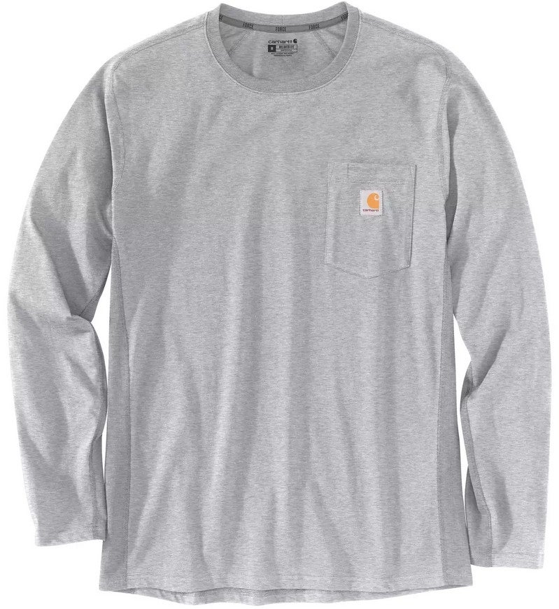 Carhartt Midweight Pocket Langarmshirt Relaxed Fit hellgrau S Abbildung 1