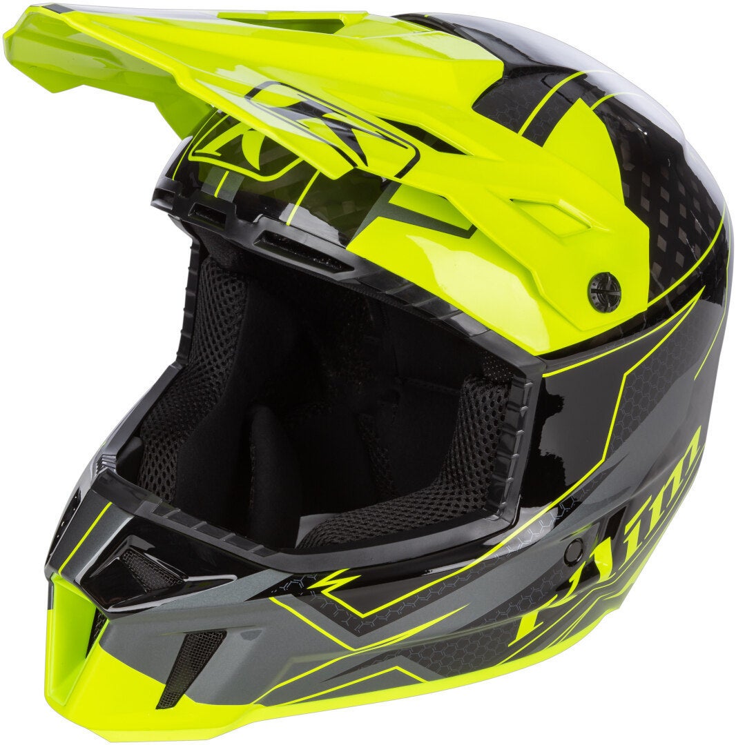 Klim F3 Carbon Velocity Hi-Vis Capacete Snowmobile XL (60/61) Figura 1