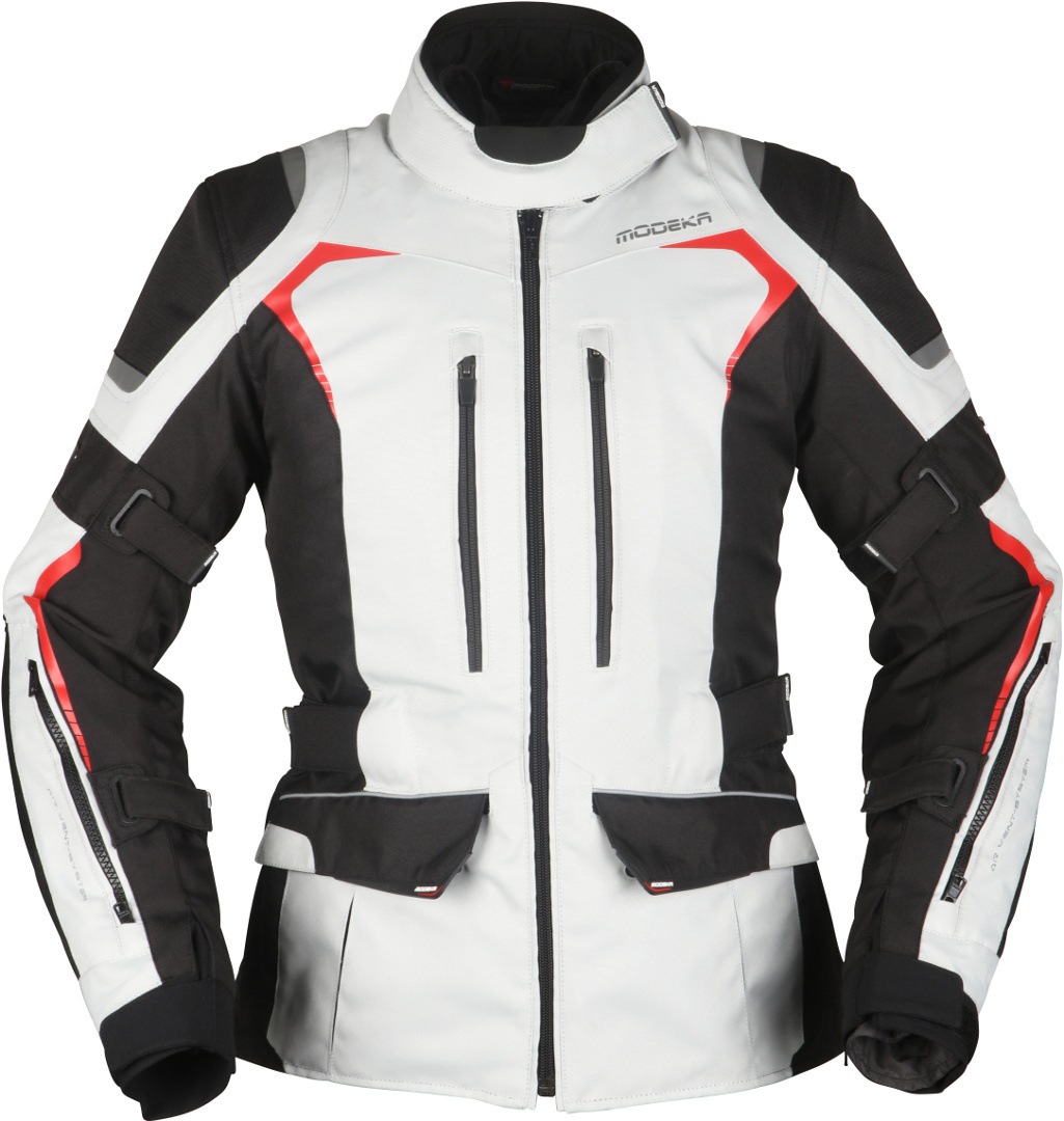 Modeka Elaya Ladies Motorcycle Textile Jacket light grey/black 38 Figure 1