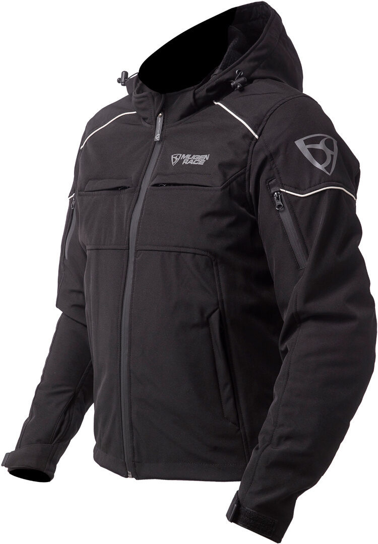 MUGENRACE Srippy waterproof Softshell Jacket black/grey 4XL Figure 2