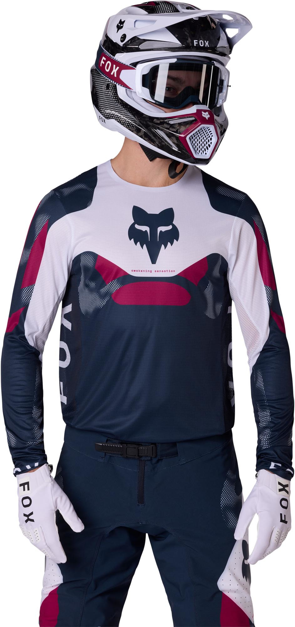 FOX Flexair Tactile Maillot Motocross bleu/blanc M Figure 3