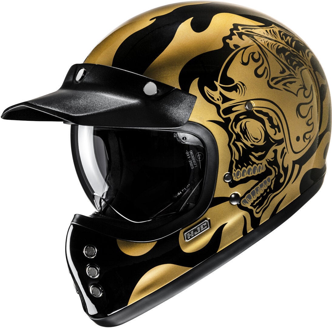 HJC V60 Flame Casco nero/argento/oro M (57/58) Figura 6