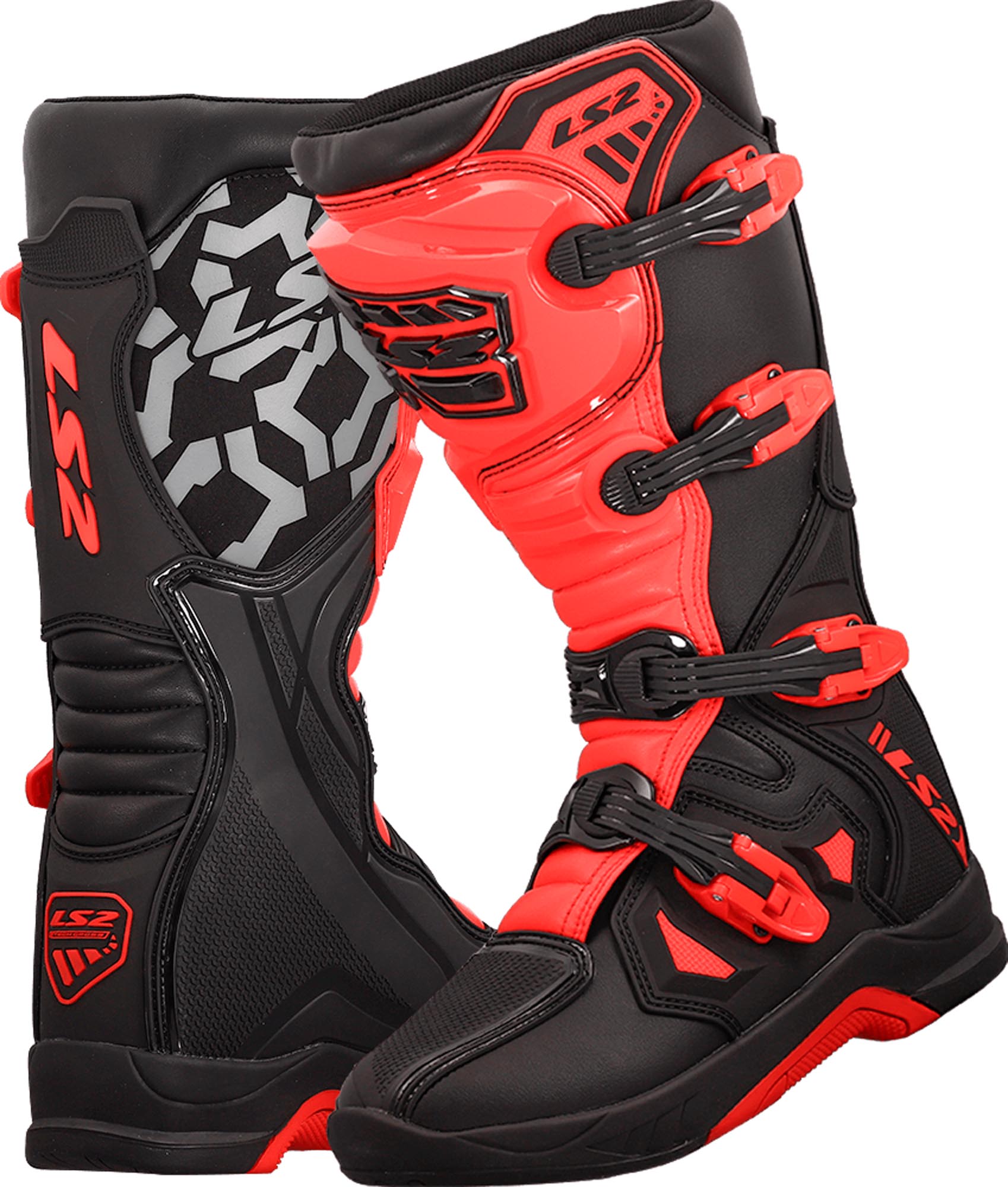 LS2 Raptor Botas de motocross negro/rojo 46 Figura 4