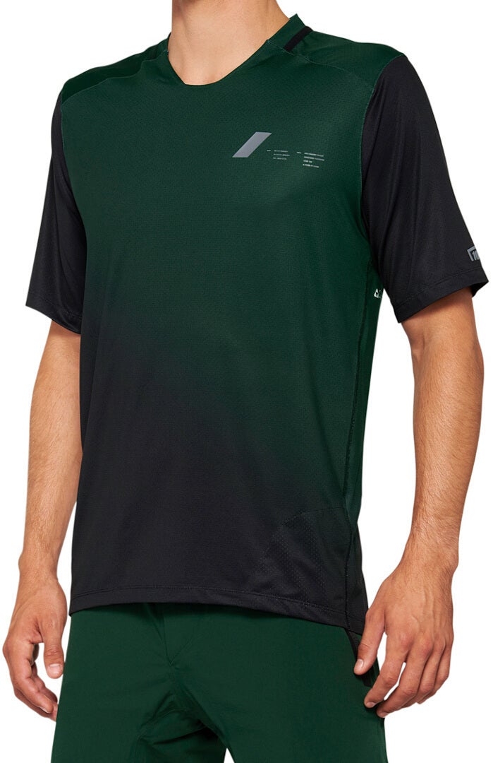 100% Celium Short Sleeve Bicycle Jersey black/green XL Figure 1