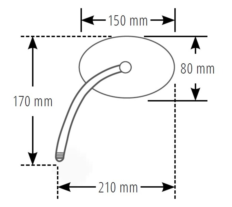 HIGHSIDER smart Styre Spegel Virago Krom (1st) Figur 4