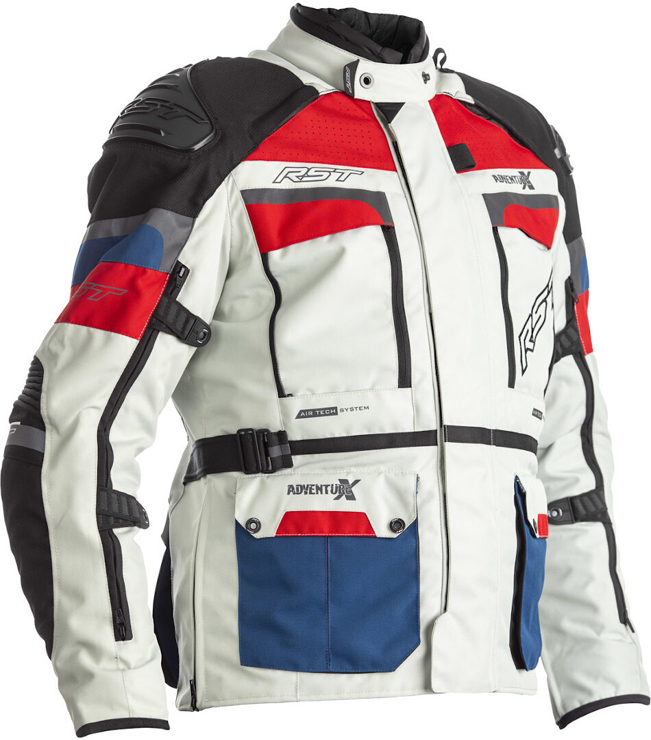 RST Adventure-X Motorcykel tekstiljakke hvid/blå/rød L Figur 1