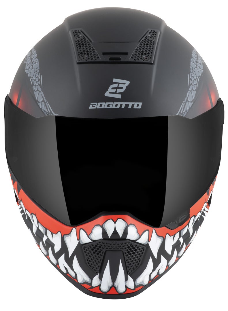 Bogotto Rapto Reptile Casco nero/rosso opaco S Figura 3
