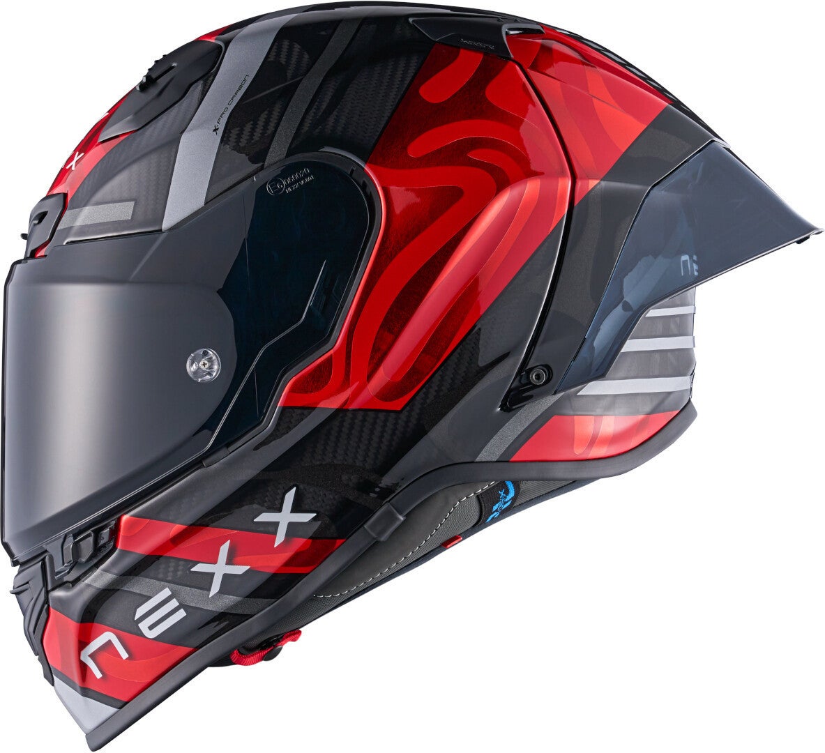 Side view of Nexx X.R3R Swirl Carbon Helmet