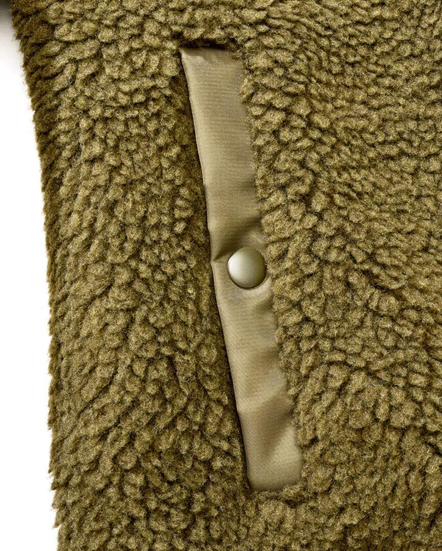 Brandit MA1 Sherpa Teddyfleece Jacke oliv L Abbildung 4
