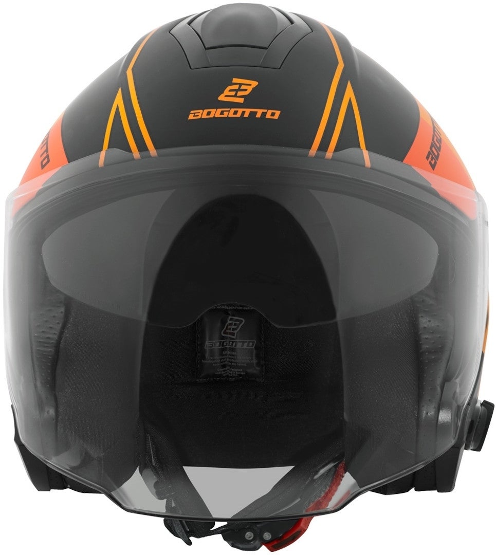Bogotto V586 Detri BT Bluetooth Jet Hjelm sort/orange M Figur 6