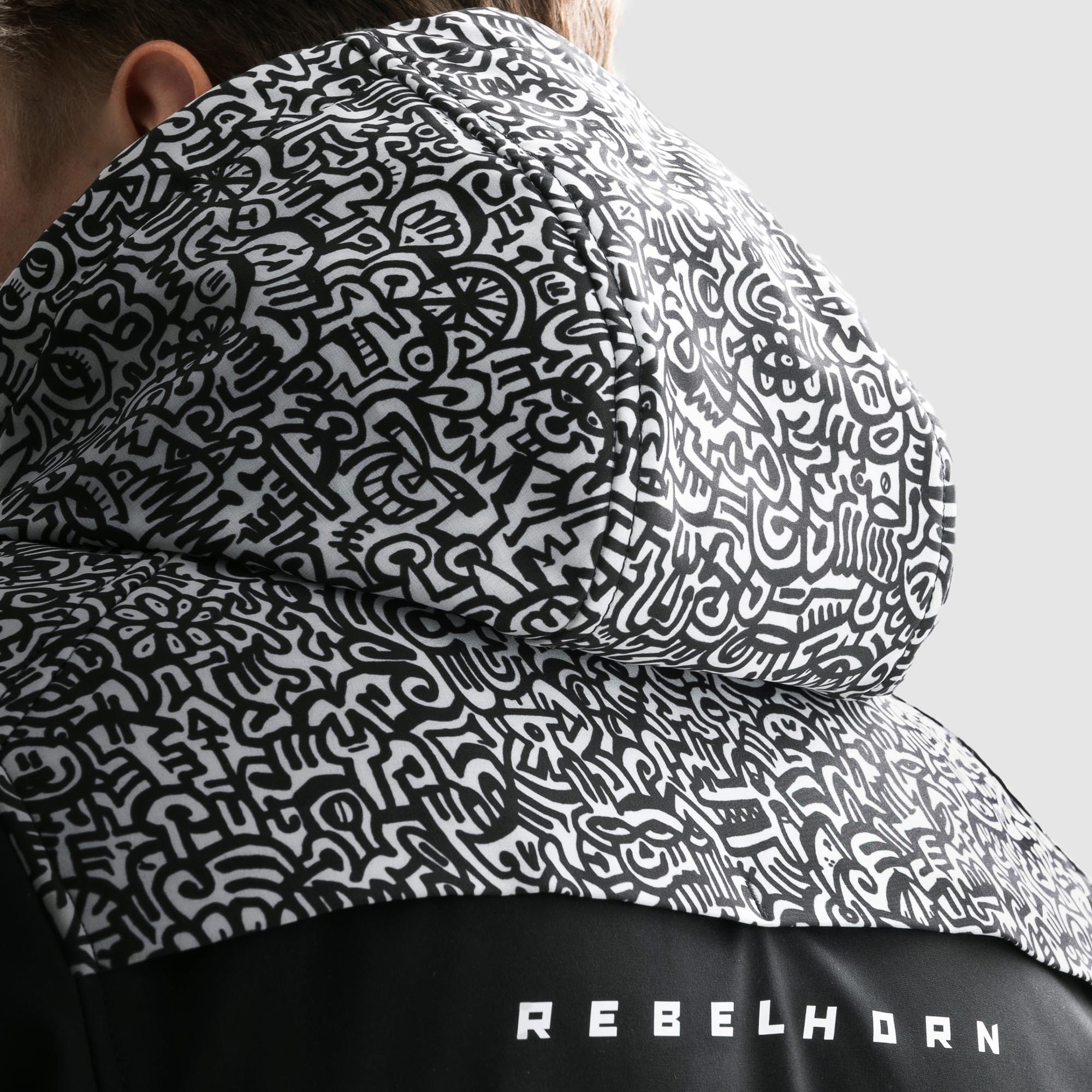 Rebelhorn Slash Softshell waterproof Motorcycle Textile Jacket black/white S Figure 11