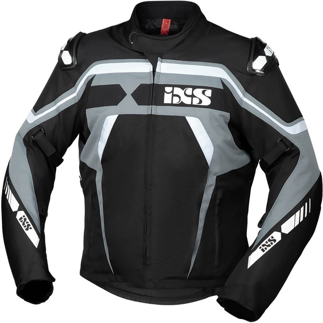 IXS Sport RS-700-ST Motorrad Textiljacke schwarz/grau/weiß S Abbildung 1