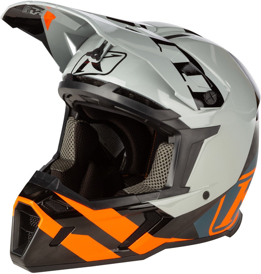 Klim F5 Koroyd Ascent Carbon Capacete de Motocross azul/laranja L (58/59) Figura 1