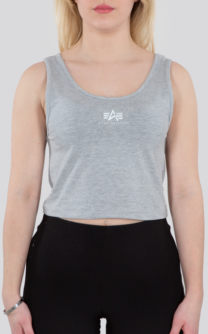 Alpha Industries Basic Crop SL Bluză pentru damă Gri S Figura 2