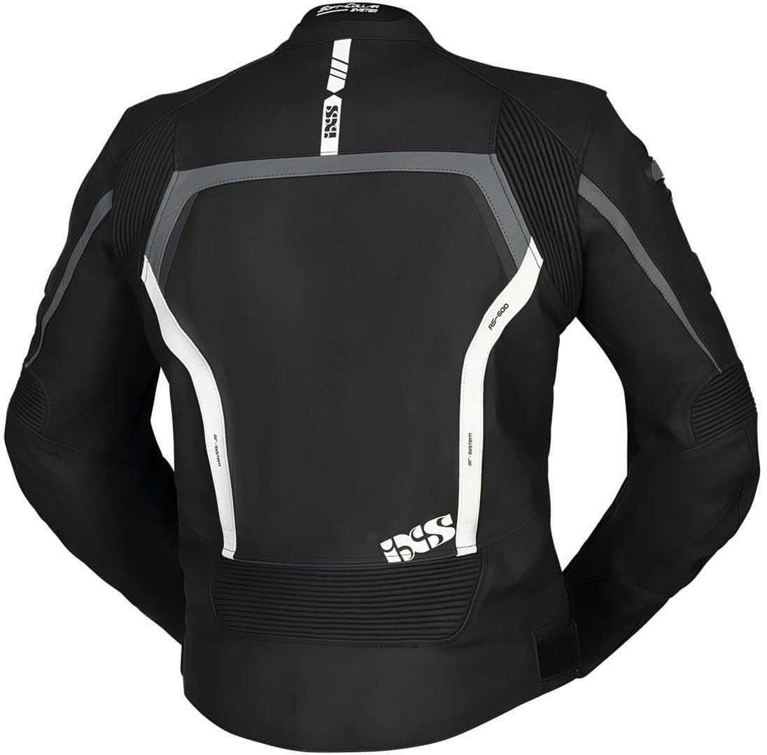 IXS Sport RS-600 1.0 Motorcycle Leather Jacket black/grey/white 60 Figure 2