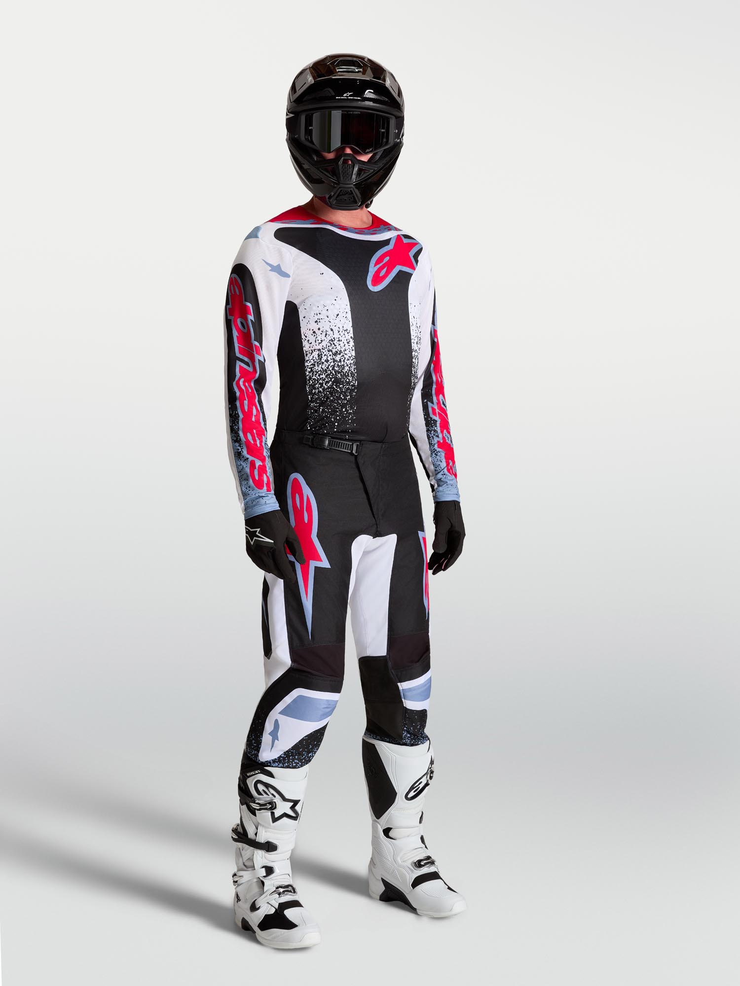 Alpinestars Fluid Drag Motocrosstrøje sort/hvid/rød/blå M Figur 3