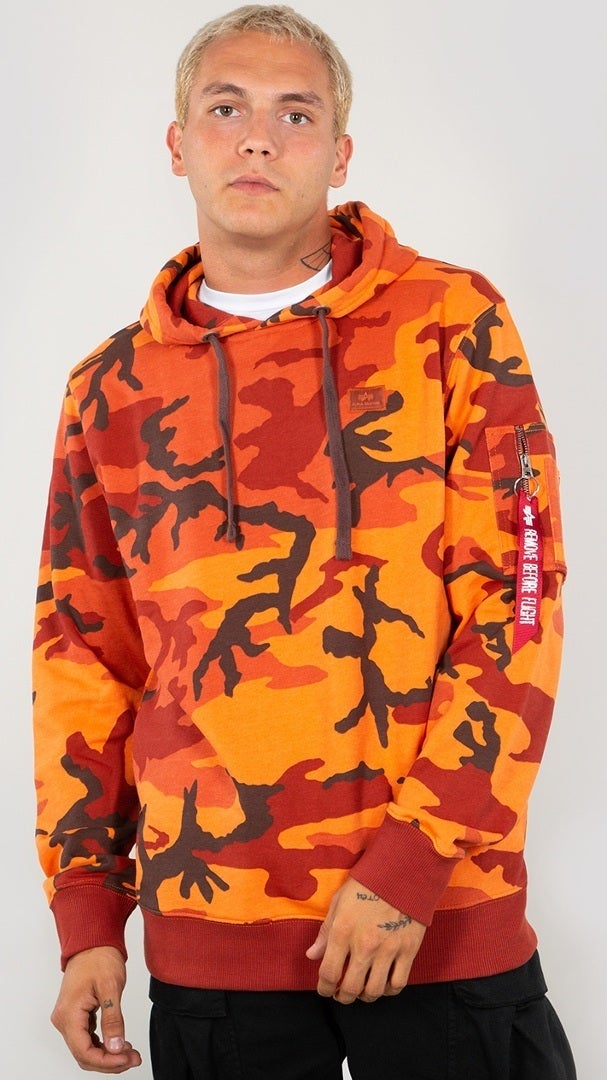 Alpha Industries X-Fit Hettegenser Oransje S Figur 1