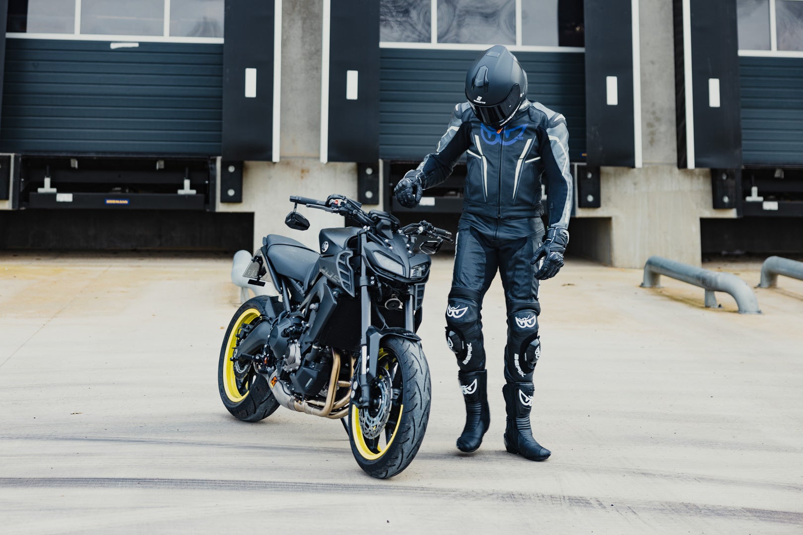 Berik Street Pro Evo Motorcycle Leather Jacket black/grey/yellow 52 Figure 3