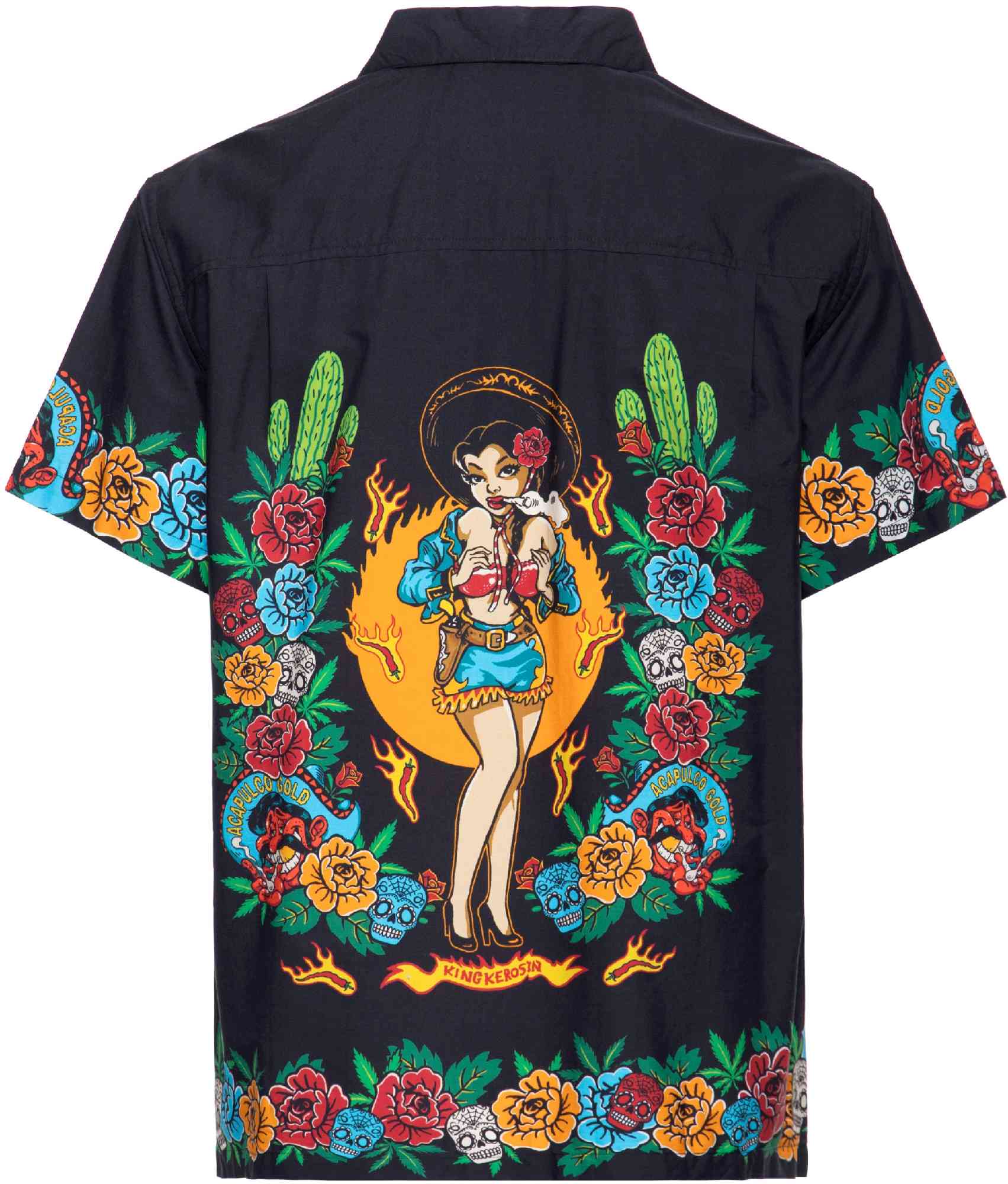 King Kerosin Acapulco Gold Camicia a maniche corte nero/multicolore 3XL Figura 2