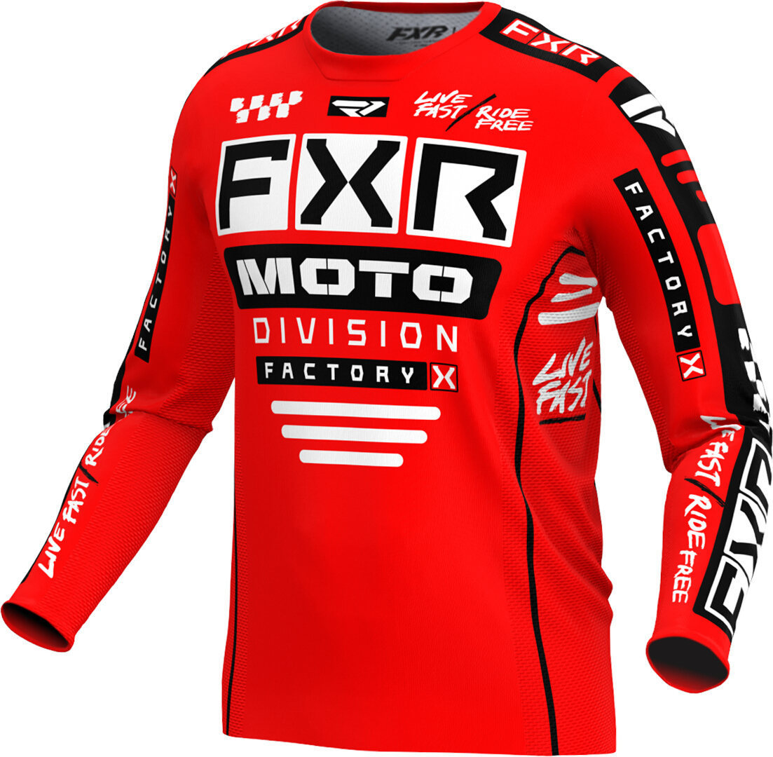 FXR Podium Gladiator 2024 Motokrosový dres červená/černá/bílá S Obrázek 1