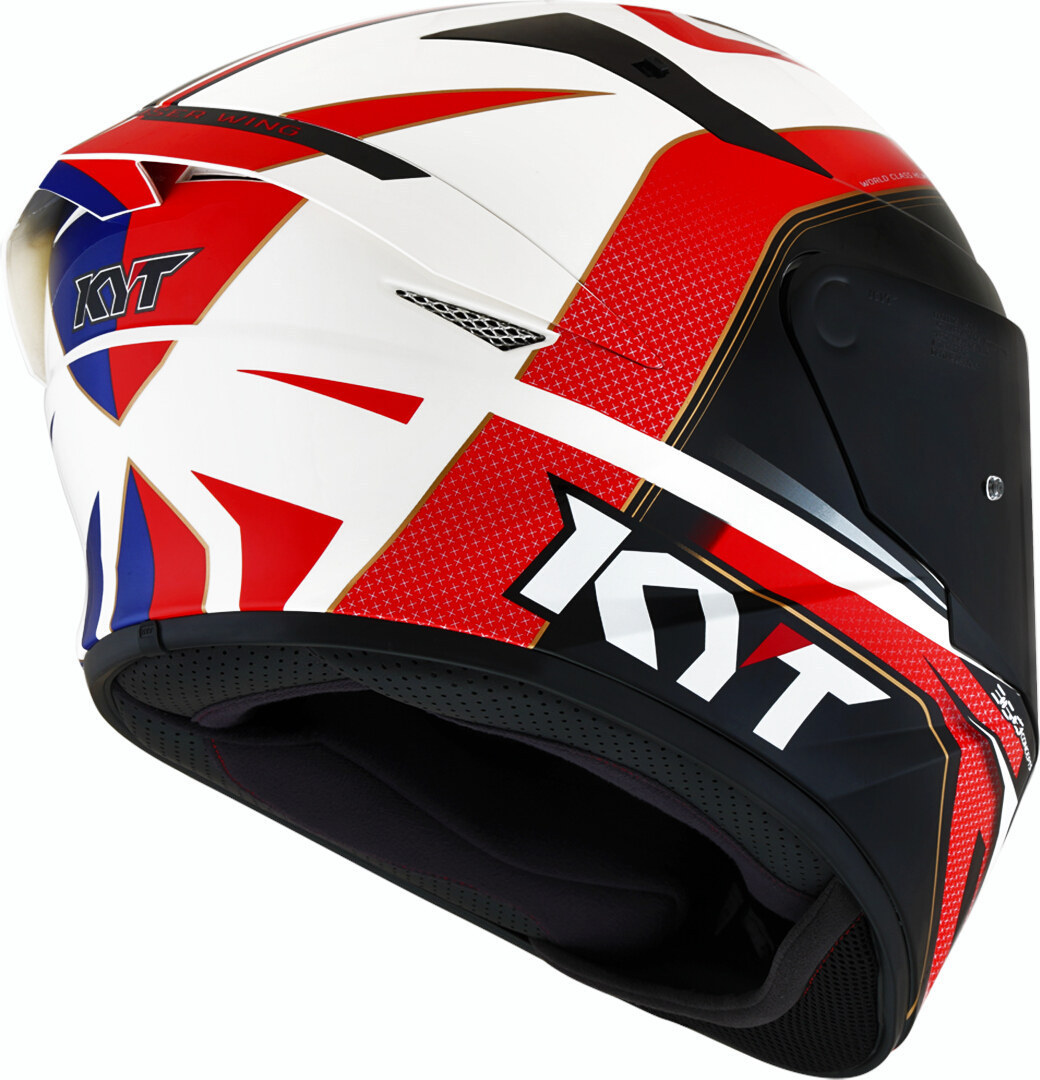 KYT TT Course Grand Prix Cască Alb/Roșu/Albastru 2XL Figura 2