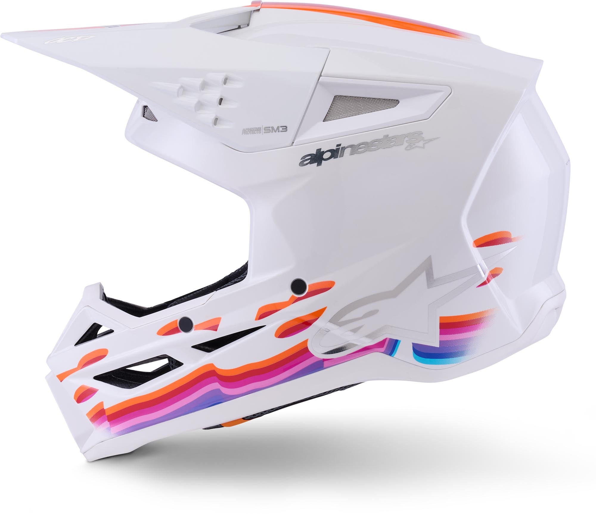 Alpinestars S-M3 Force Casque de motocross blanc/multicolore S (55/56) Figure 6
