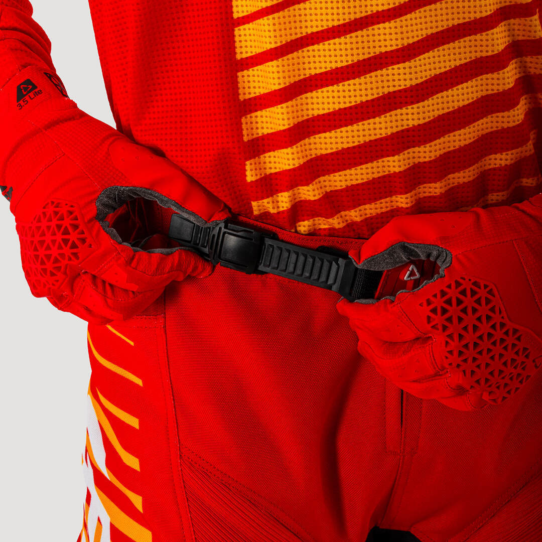 Leatt 3.5 Ride Kit Stripes 2025 Motocross tröja och byxor set rött XL Figur 9