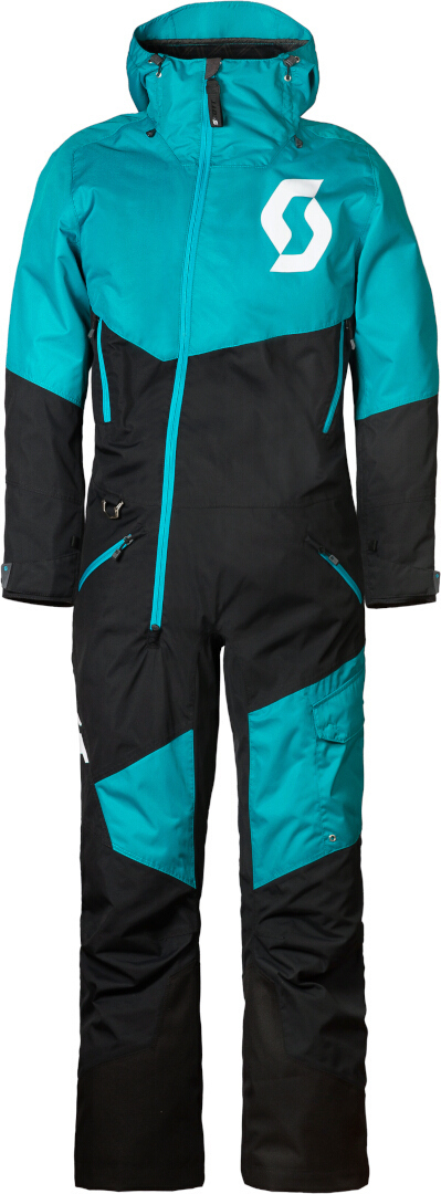 Scott Back-X Dryo 2023 Costum de snowmobil One Piece pentru doamne Negru/Albastru M Figura 1